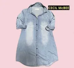 CECIL McBEE セシルマクビー　レディース　デニム　シャツ　青