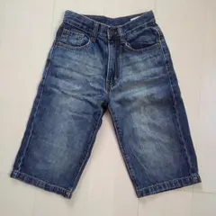 [No.222] 130cm美品シンプルデニムハーフパンツ