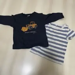 petit main長袖とユニクロ半袖セット