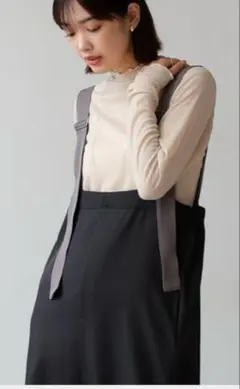 bou jeloud ブージュルード　ジャンパースカート　黒 サロペット