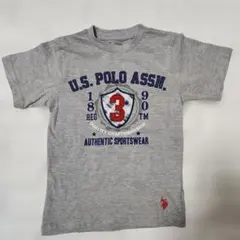 7(110-120㎝)＊U.S. POLO ASSN. グレー 半袖Tシャツ