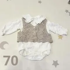 テータテート ロンパース ベスト付 70