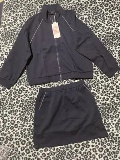 ⁠MOHO&MO 2XL セットアップ 上下セット ライン 無地 紺 スポーツ