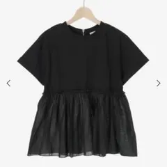 le. coeur blanc コットンローンコンビカットプルオーバーのサムネイル