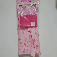 子供用浴衣花柄ピンク100㎝