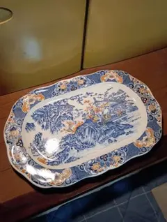 新品未使用品】asake陶器 四日市 アサケ 大皿 絵皿 飾り皿 パーティー 