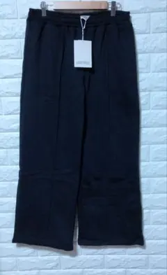 SUNNY HOUSE スウェットパンツ 新品Lワイド濃黒　裏起毛