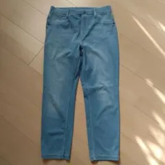 しまむら　ストレートデニムパンツ　ライトブルー L