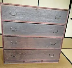 庄内箪笥 中桐無垢 丸金具 時代箪笥 四杯 ローボード - メルカリ