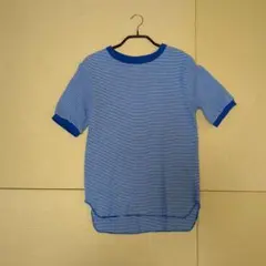 Healthknit 青✕白半袖ストライプTシャツ FREEのサムネイル