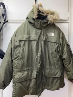 THE NORTH FACE フード付きダウンジャケット オリーブグリーン