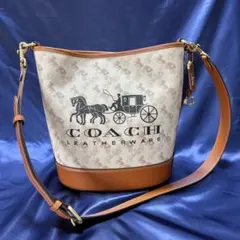 COACH ダコタ バケットバッグ ホース&キャリッジ プリント2WAY 希少