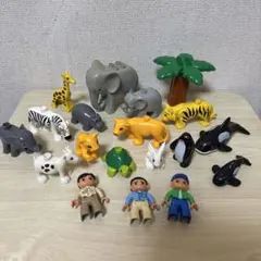 レゴデュプロ　動物　シャチ　ぞう　しまうま　ヤギ　カメ　ウサギ　人形　ペンギン