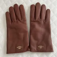 【美品】COACHダークブラウン レザーカシミヤ手袋L 専用箱付12時間以内発送 美品】COACHダークブラウン レザーカシミヤ手袋L 専用箱付12時間以内