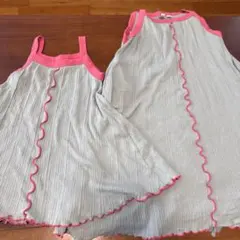 マーキーズ　カルミア　配色メローキャミソールワンピース　120 90セット