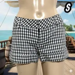 ローライズ ギンガムチェック ショーパン Y2K ギャル 美脚シルエット