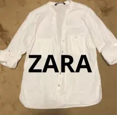 ZARA ホワイト 長袖シャツ M