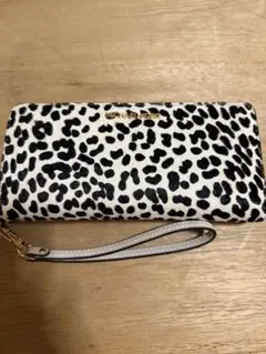 マイケルコースハラコ レオパード レザー 長財布/ストラップ付き