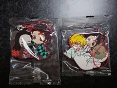 鬼滅の刃　ラバーストラップ　炭治郎と禰豆子、炭治郎と善逸と伊之助　未開封