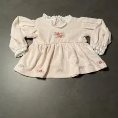 ピンク フリル付き トップス 80 バースデイ mamaraku 花柄