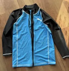 PUMA フルジップ水着 160サイズ 青黒