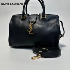 専用j49【極美品】サンローランパリベイビーカバスYSLブラック2way ハンド