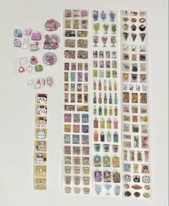 (51)おすそ分け シール 食べ物 飲み物 スイーツ パッケージ 韓国