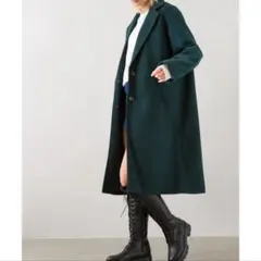 SpRay エコウールチェスターコート　グリーン 緑のサムネイル