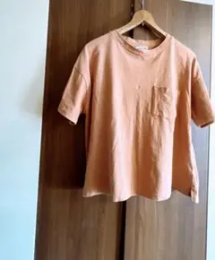 サマンサモスモスSamanthamos2ルーズフィット Tシャツ ポケット付茶
