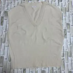 LEPSIM レプシィム Vネック ニットベスト アイボリー フリーサイズ