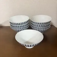 有田焼 源右衛門窯 染付 市松模様 飯茶碗 3客 | Mercari