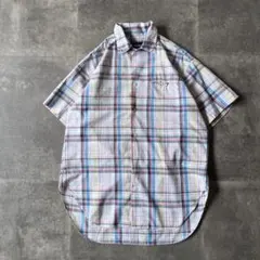 90s Ralph Lauren 半袖開襟シャツ マドラスチェック L A225のサムネイル