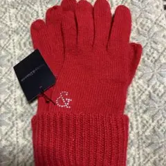 Pinky & Dianne ビジュー付きレッド手袋未使用ですのサムネイル
