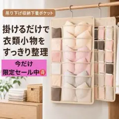 【セール価格】吊り下げ収納 下着収納 ウォールポケット 両面 小物整理 推し活