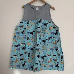 ハンドメイド　エプロン　犬柄