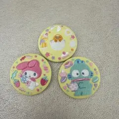 サンリオ　刺繍缶バッジ 3個セット