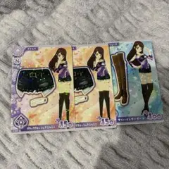 アイカツ ブラックウォッシュデニムミニ サイハイレザーブーツ 紫吹蘭
