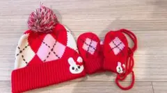 ミキハウス ニット帽 手袋セット