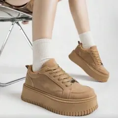 ブラウン 厚底スニーカー