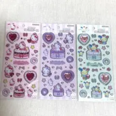 キラキラジュエルシール　ハローキティ　チャーミーキティ　ウサハナ　3点セット