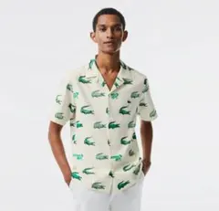 新品 ラコステ LACOSTE ストレッチゴルフオープンネックシャツ 半袖 XS