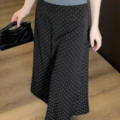 SHEIN レディース　ポルカドット　スカート　ドットロングスカート