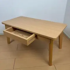 ★美品★萩原MT‑6152引き出し付木製ローテーブル 幅80×40×37cm