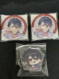 にじさんじ　8周年　夢追翔　アクリルブロック　缶バッジ