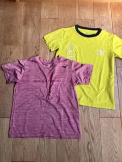 umbroミズノ 半袖Tシャツ　140 2枚セット　イエロー　赤　キッズのサムネイル