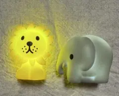 ミッフィー かわいい！マスコットライト　ライオン　ゾウ　セット