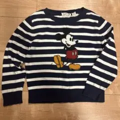 UNIQLO ミッキーマウス ストライプ柄 ニット110cm