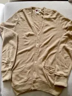 【70s】Sears Kings Road カーディガン ベージュ L 古着