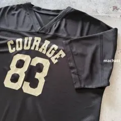 新品 ブランドタグ無し machatt ナンバーメッシュTシャツ ブラックのサムネイル