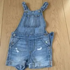 GAP デニムブルー ショートオーバーオール　サイズ80